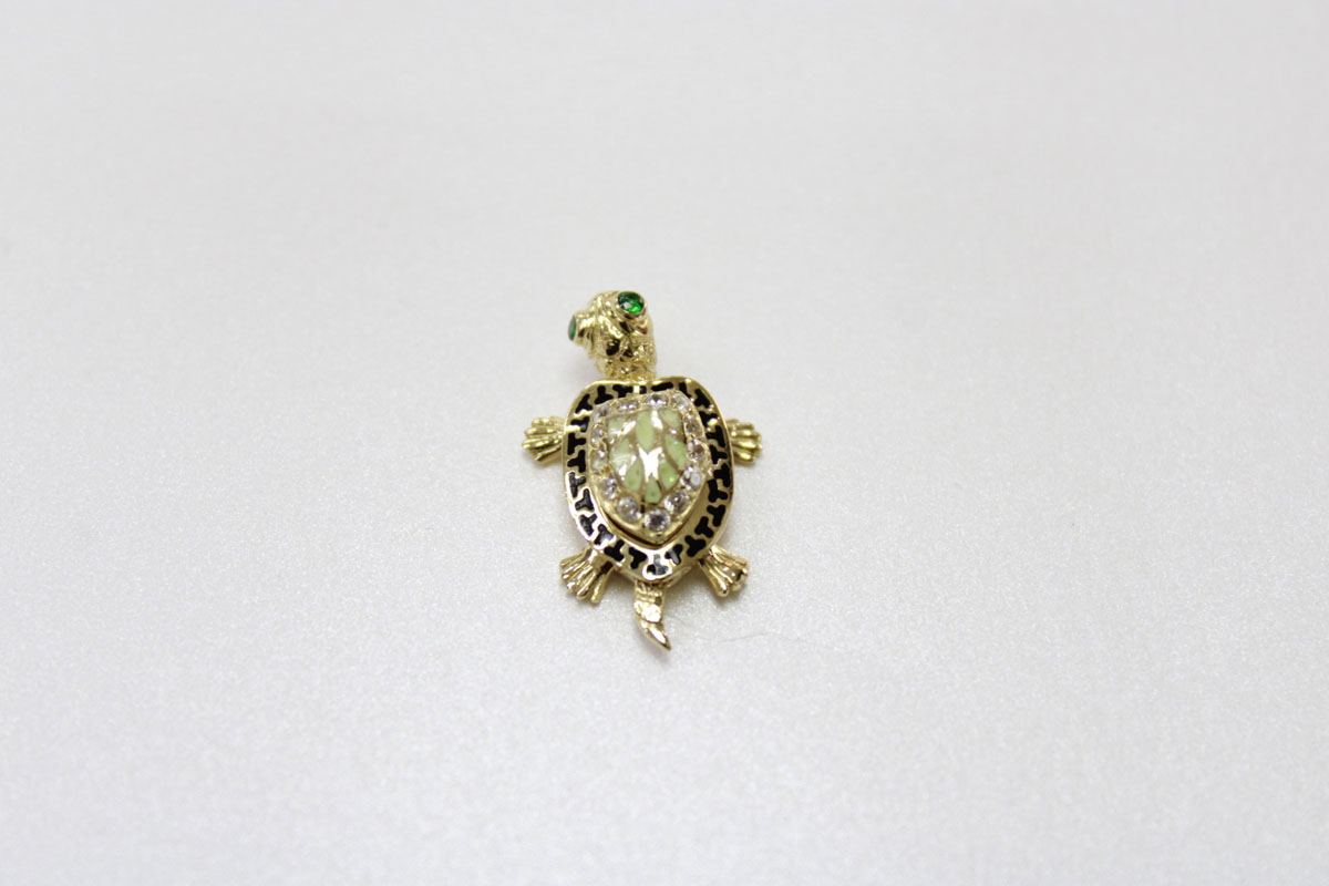 Медальон 14K “Lucky Turtle”-14K