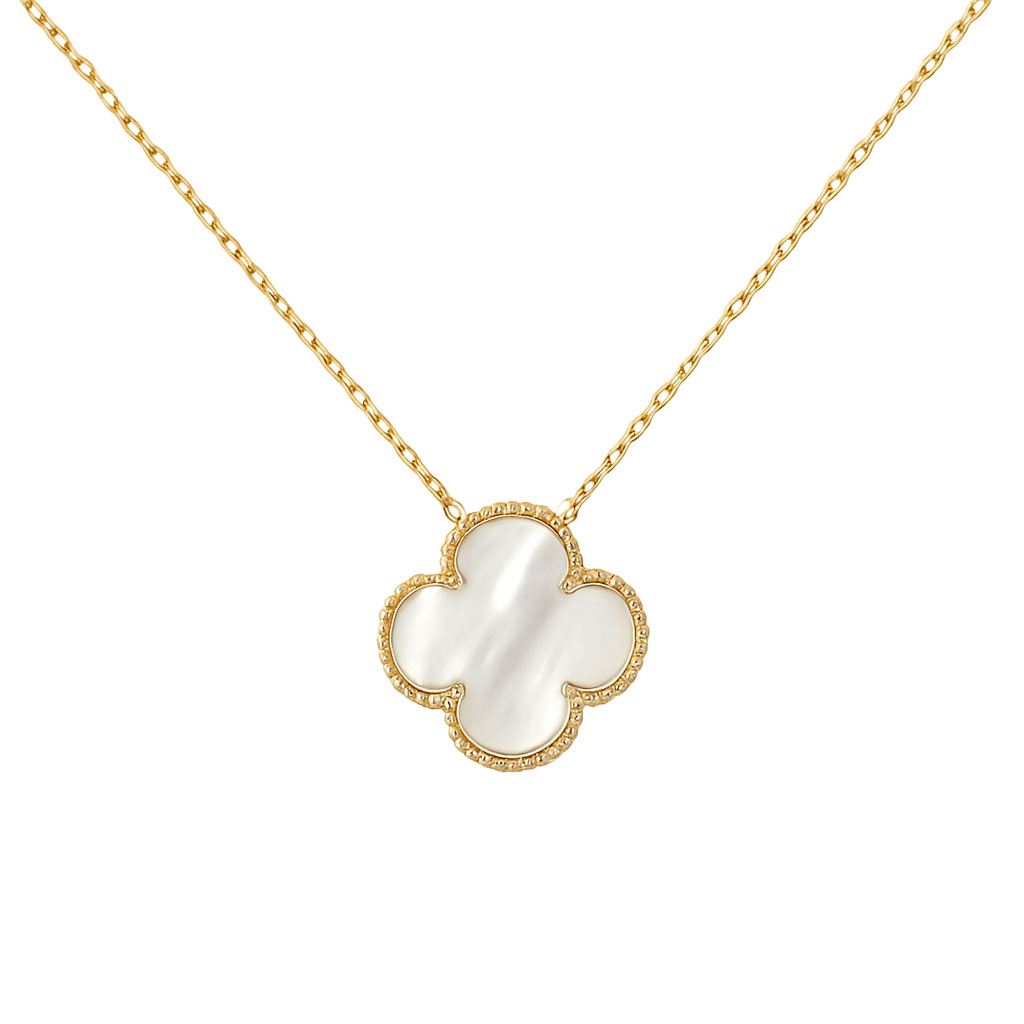 Дамско златно колие „Pearl Clover“ – 14К - Image 2