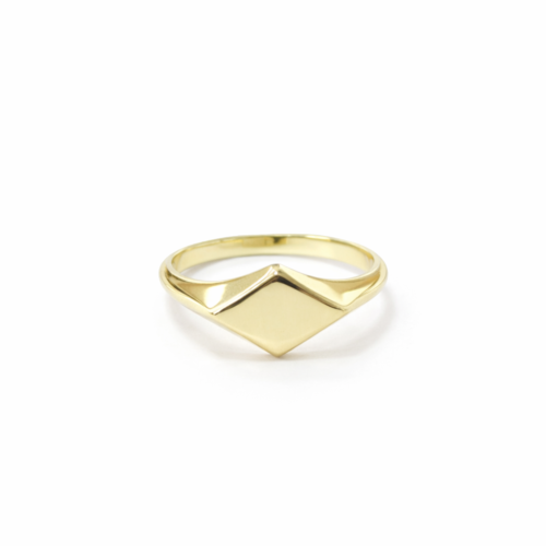 Minimal V Pinky Ring